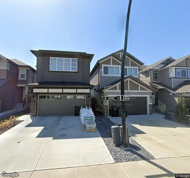 Street view of 20023 26 Avenue NW, Edmonton