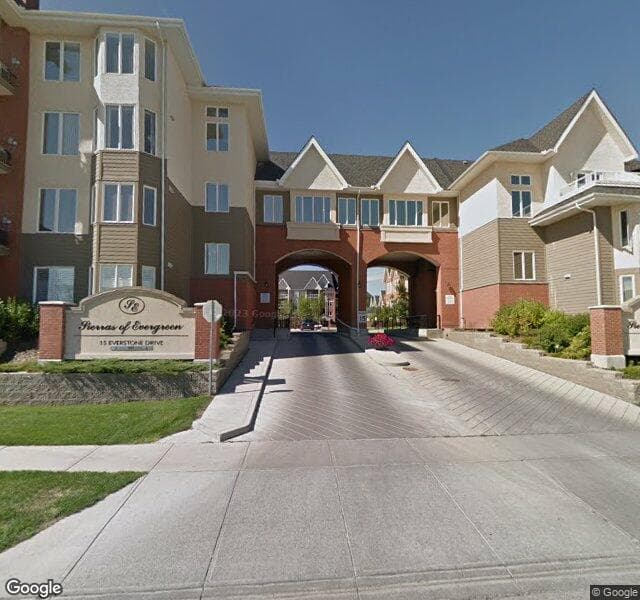 Street view of 225-15 Everstone Drive SW, Calgary