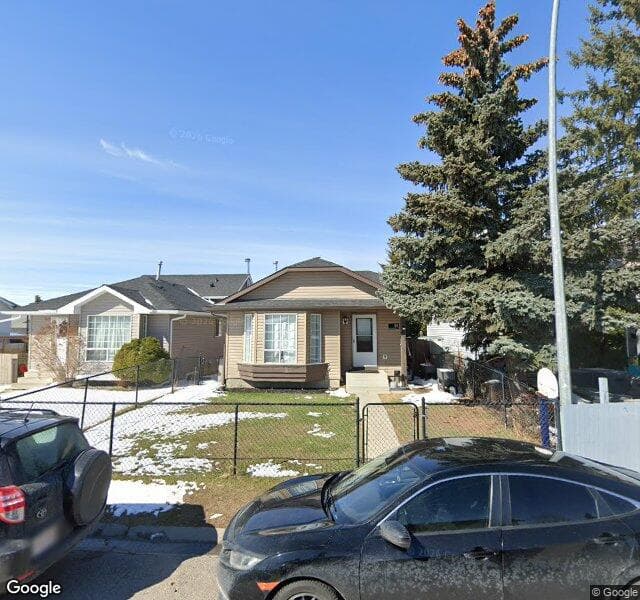Street view of 91 Martinwood Court NE, Calgary