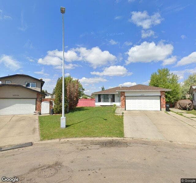 Street view of 16524 116 Street NW, Edmonton