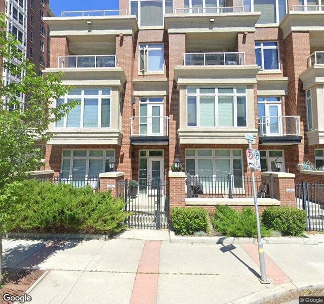 Street view of 103-660 Eau Claire Avenue SW, Calgary