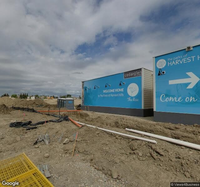 Street view of 204-100 Harvest Hills Place NE, Calgary