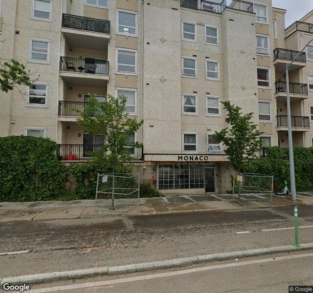 Street view of 207-10707 102 Avenue NW, Edmonton