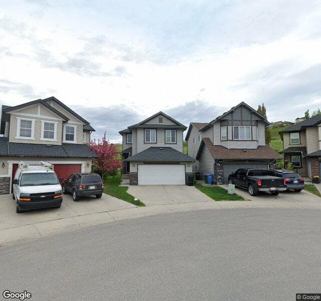Street view of 136 Chaparral Valley Terrace SE, Calgary