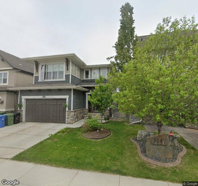 Street view of 518 Mahogany Manor SE, Calgary