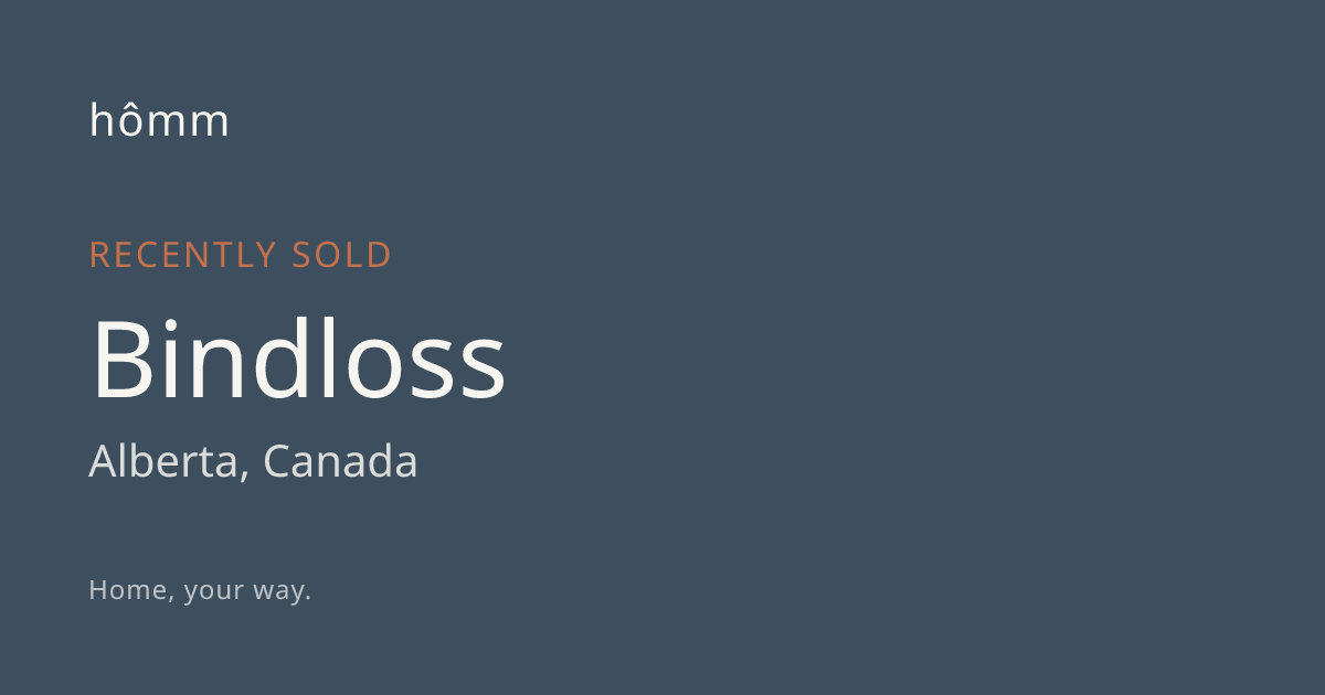 Sold Home Prices in Bindloss | MLS® Sale Data | hômm