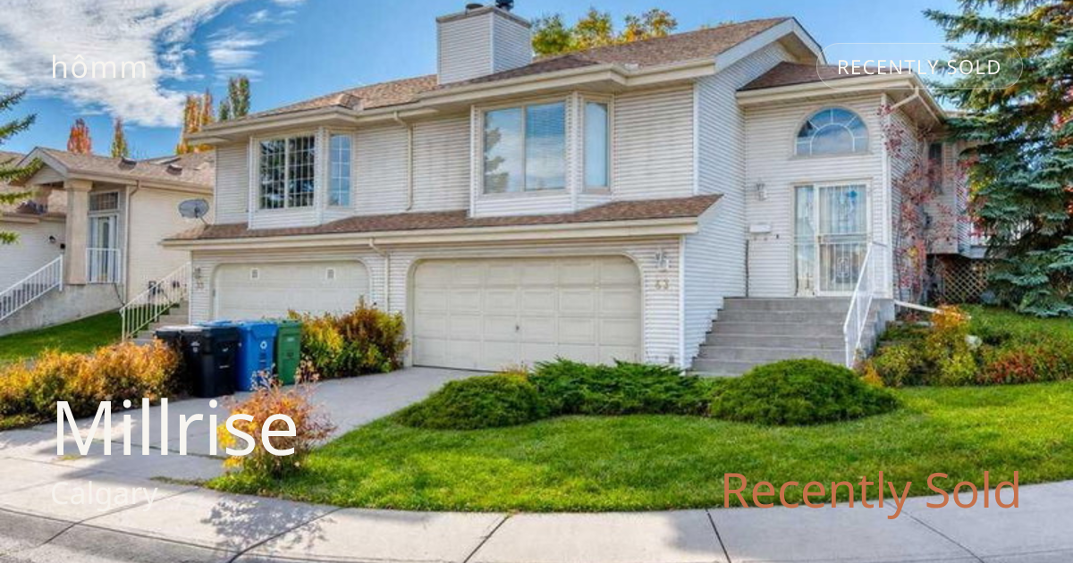 Recently Sold Homes in Millrise | hômm