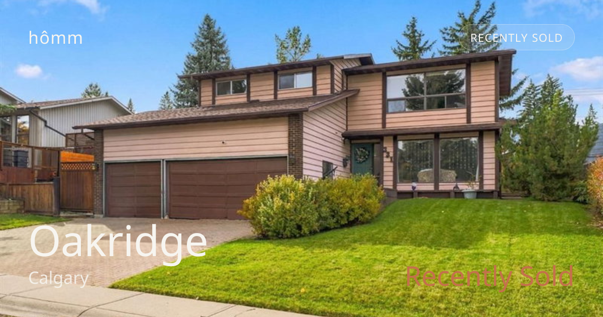 Oakridge Sold Prices & Sale History | hômm