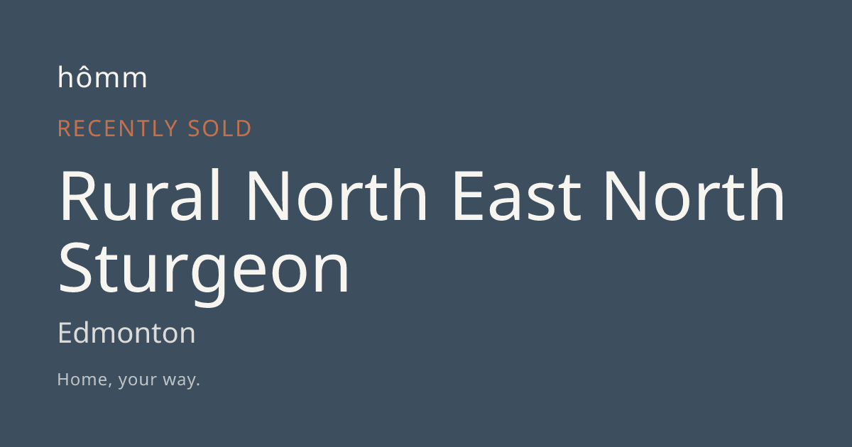 Just Sold in Rural North East North Sturgeon | Home Prices | hômm