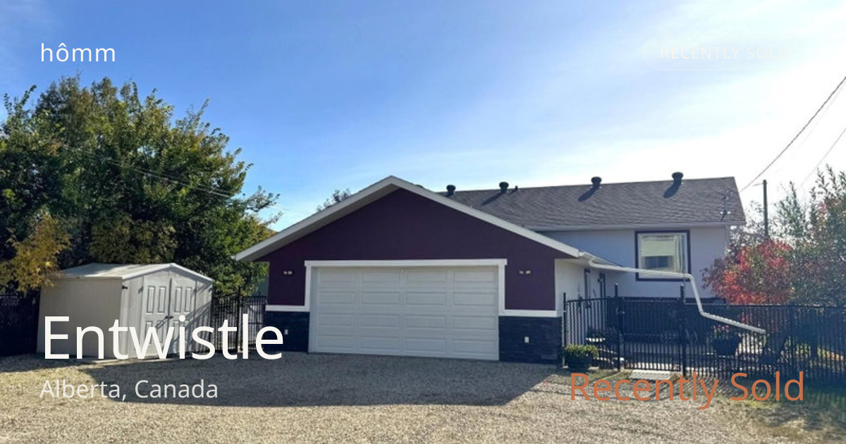 Just Sold Listings in Entwistle | Market History | hômm