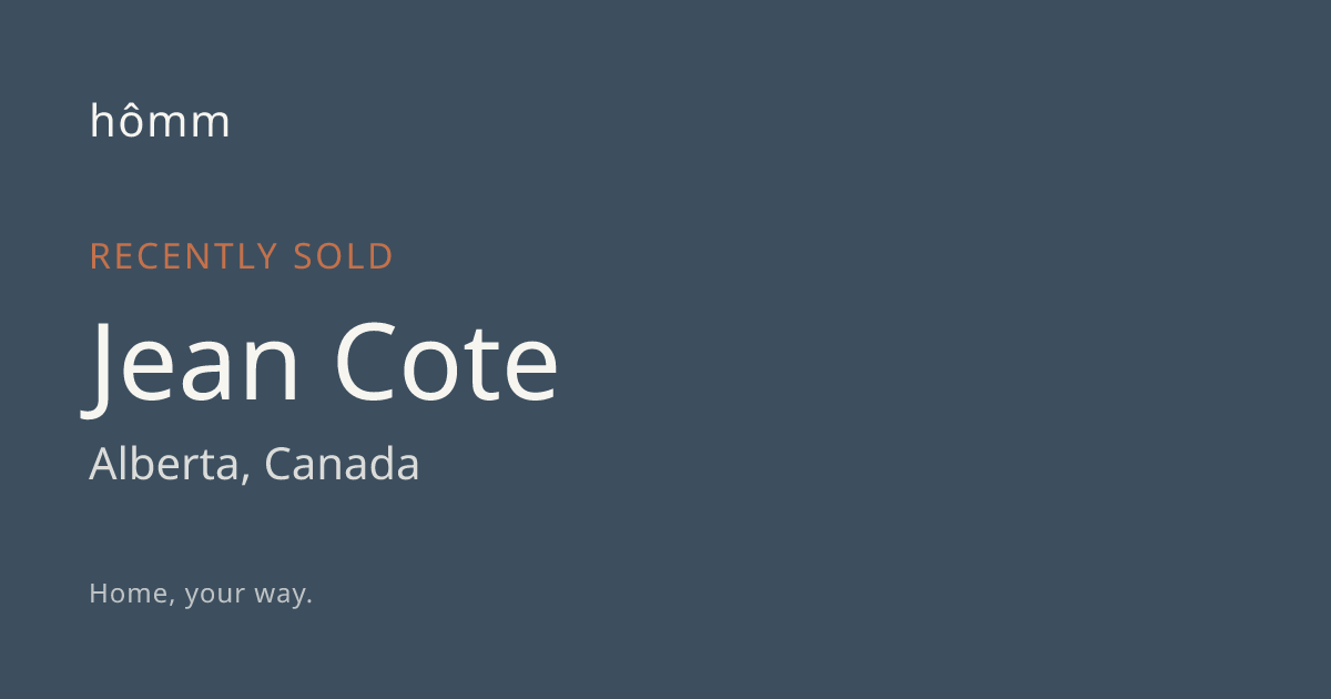 Recently Sold Homes in Jean Cote | Sold Prices | hômm